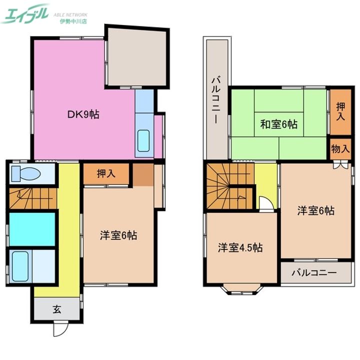 三重県津市高茶屋小森町(一戸建)の賃貸物件の間取り