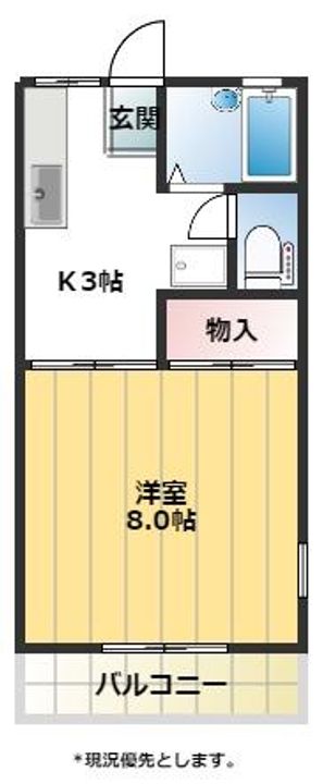 リバティ開成Bの間取り