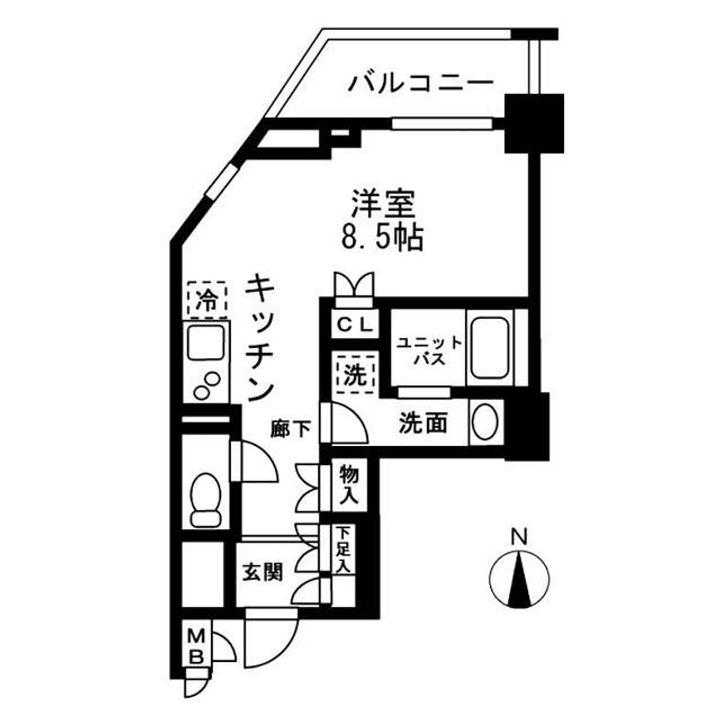 東京都新宿区中落合1(マンション)の賃貸物件の間取り