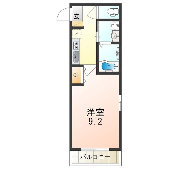 兵庫県尼崎市南竹谷町2(マンション)の賃貸物件の間取り