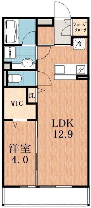 大阪府大阪市平野区背戸口1(アパート)の賃貸物件の間取り