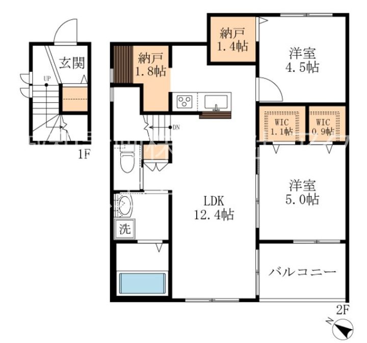 Le chat blancの間取り