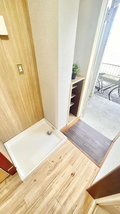 コテージセルフIの玄関