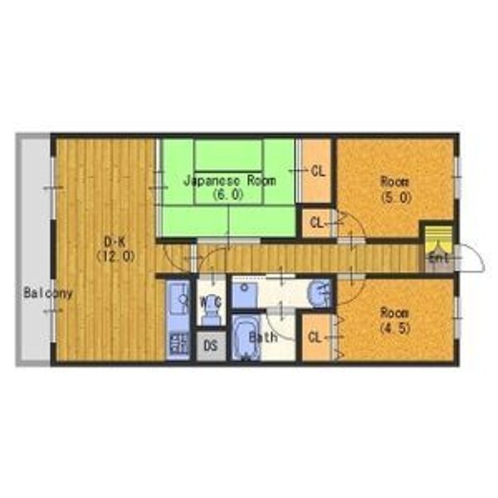 兵庫県神戸市垂水区清玄町(マンション)の賃貸物件の間取り