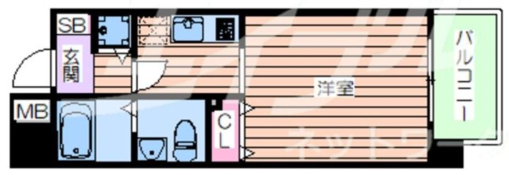 レジュールアッシュ西天満の間取り
