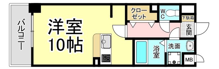 福岡県北九州市八幡西区西折尾町(マンション)の賃貸物件の間取り