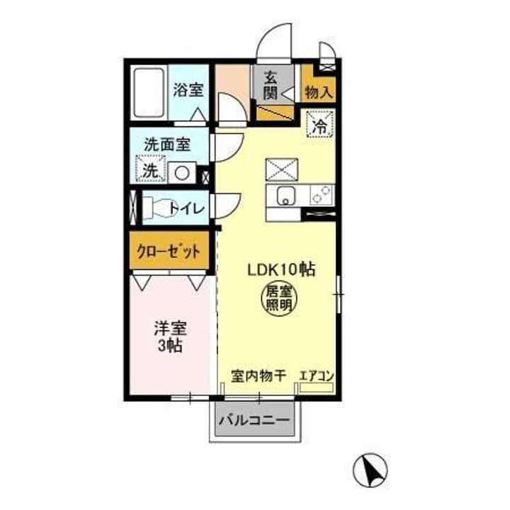 千葉県野田市山崎貝塚町(アパート)の賃貸物件の間取り