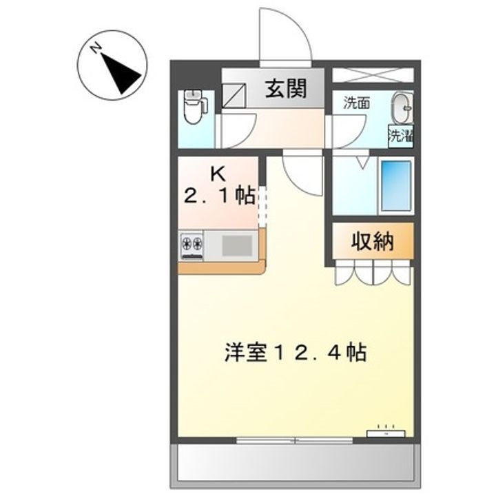 岡山県岡山市南区西市(アパート)の賃貸物件の間取り