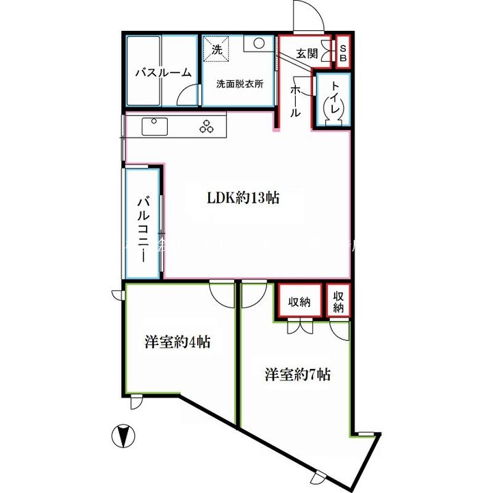 東京都杉並区阿佐谷北5(マンション)の賃貸物件の間取り