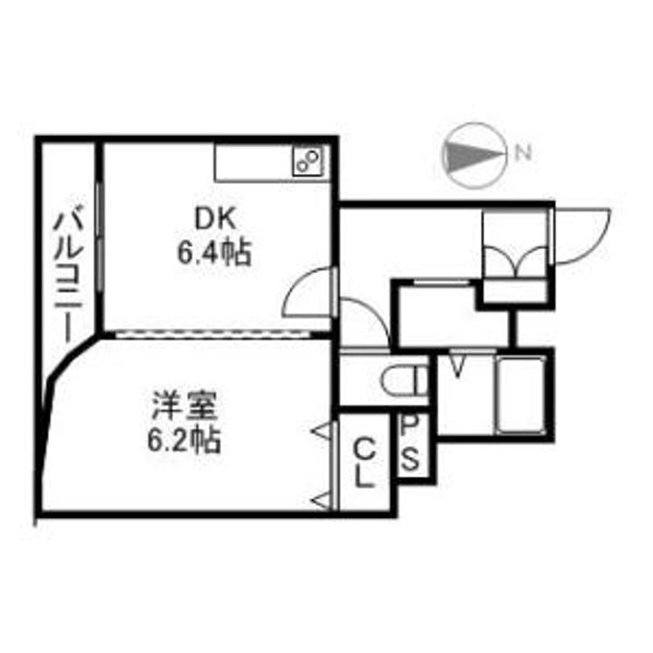 北海道札幌市中央区南十三条西1(マンション)の賃貸物件の間取り