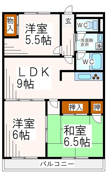 東京都多摩市永山6(マンション)の賃貸物件の間取り