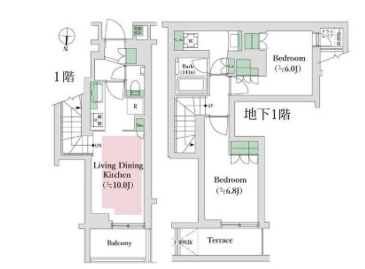オープンレジデンス祐天寺の間取り