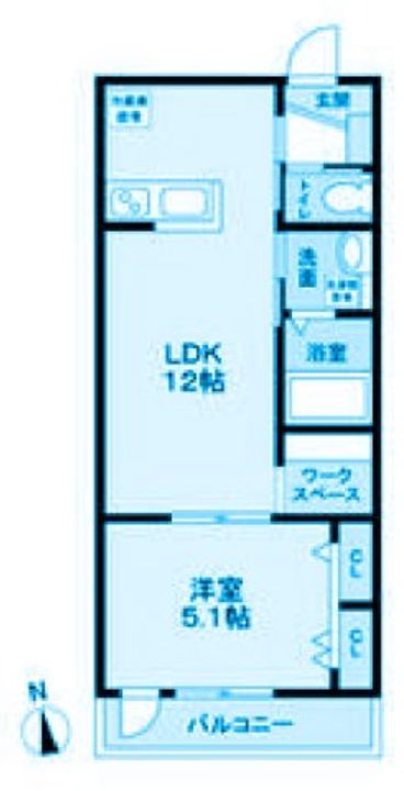 神奈川県川崎市川崎区宮前町(アパート)の賃貸物件の間取り