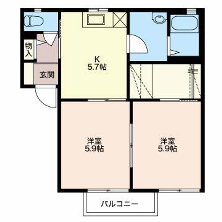 新潟県見附市本所1(アパート)の賃貸物件の間取り