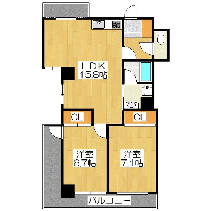 グラシオン西陣の間取り