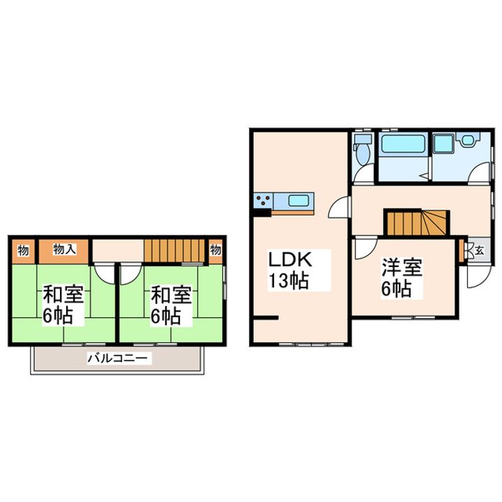 熊本県熊本市北区植木町大和(一戸建)の賃貸物件の間取り