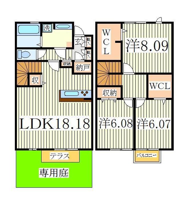 BLESS HOUSE柏西町Aの間取り