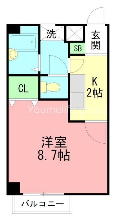 神奈川県厚木市元町(マンション)の賃貸物件の間取り