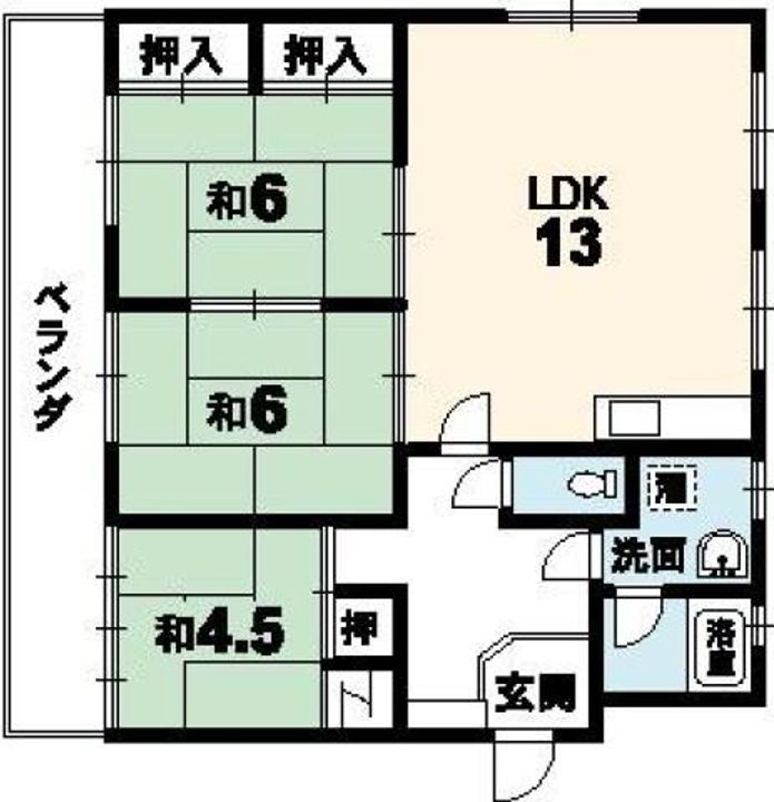 西山ハイツの間取り