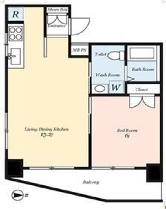 東京都中野区弥生町4(マンション)の賃貸物件の間取り