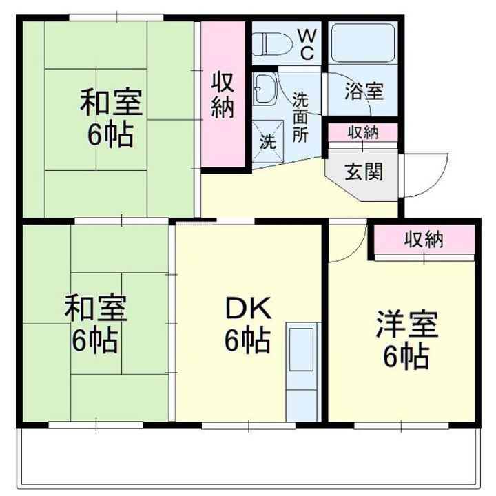 サンハイツ四ツ池Aの間取り