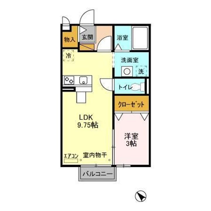 千葉県野田市山崎貝塚町(アパート)の賃貸物件の間取り
