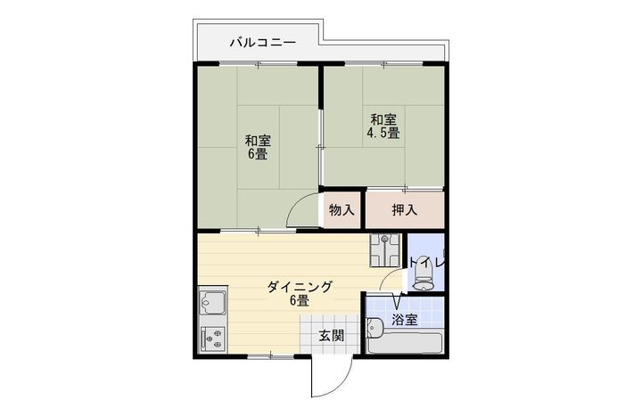 サングリーン榎 B棟の間取り