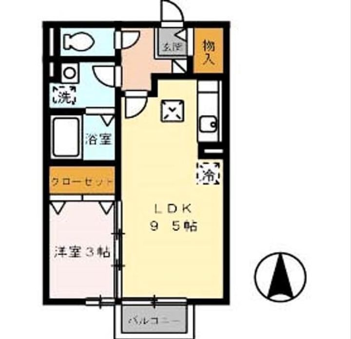 フォンターナ伏石Bの間取り