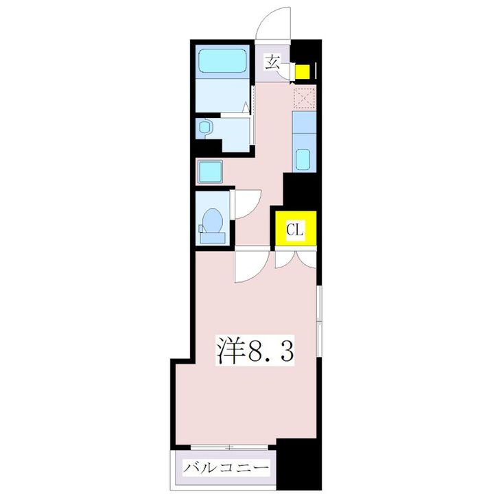 鹿児島県鹿児島市加治屋町(マンション)の賃貸物件の間取り