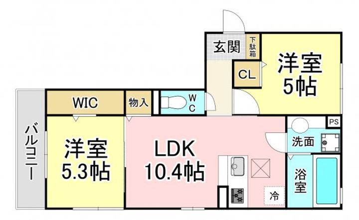 福岡県北九州市八幡東区諏訪2(アパート)の賃貸物件の間取り