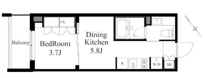 東京都台東区下谷2(マンション)の賃貸物件の間取り