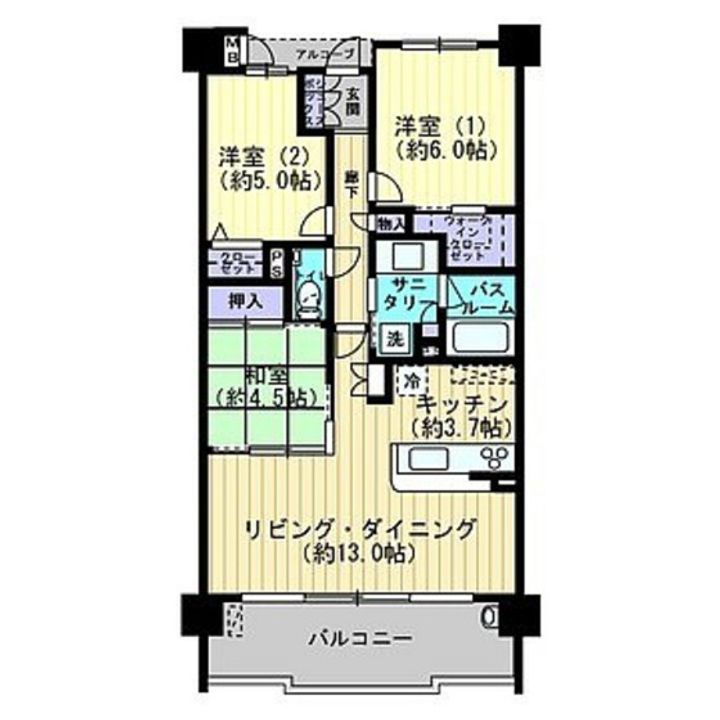 アルビオ・ガーデン西川原の間取り