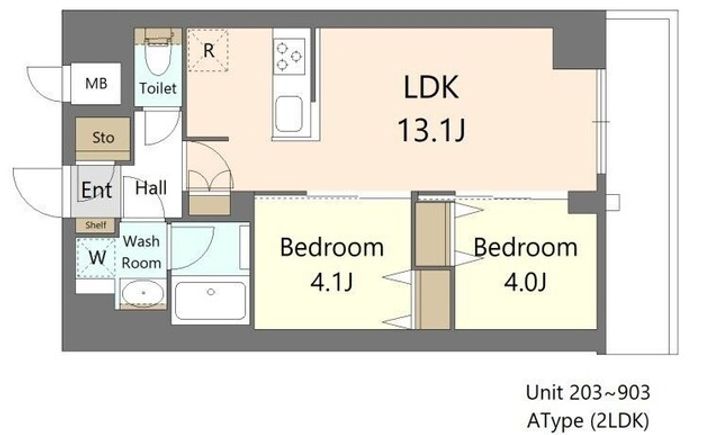 S-RESIDENCE王子enableの間取り
