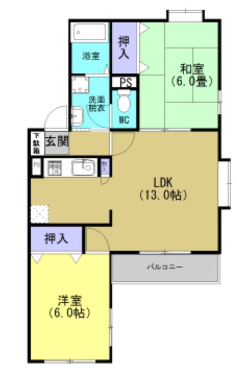 熊本県菊池郡菊陽町光の森3(マンション)の賃貸物件の間取り