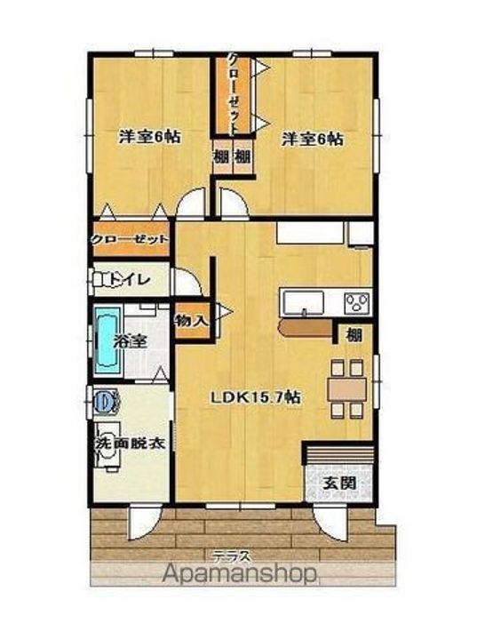 群馬県邑楽郡大泉町坂田6(一戸建)の賃貸物件の間取り