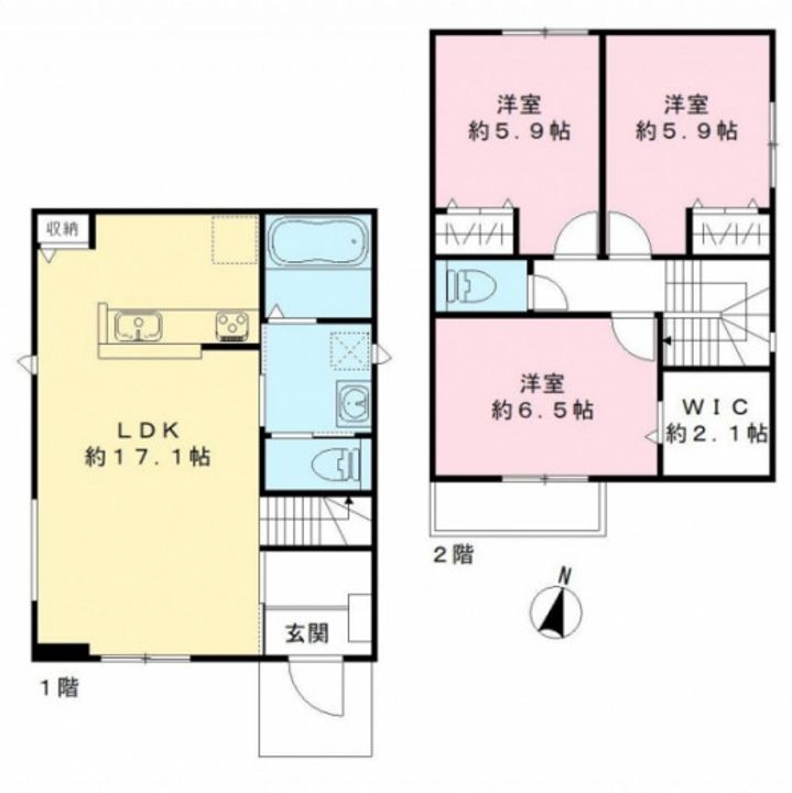千葉県流山市大字南(一戸建)の賃貸物件の間取り