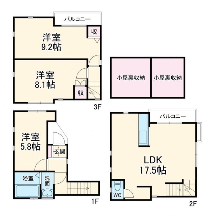 埼玉県さいたま市南区大谷場2(一戸建)の賃貸物件の間取り