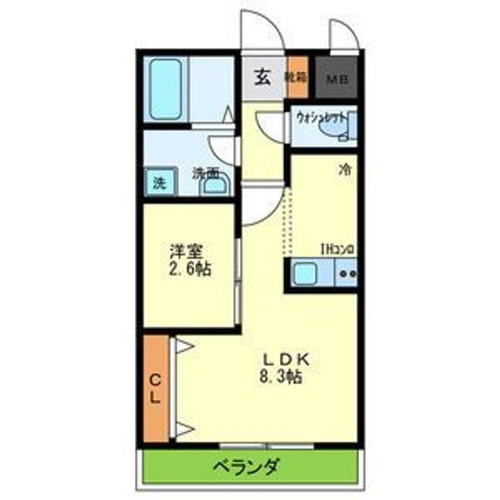 兵庫県宝塚市売布1(アパート)の賃貸物件の間取り