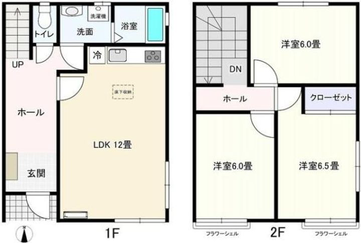 神奈川県大和市上草柳(一戸建)の賃貸物件の間取り