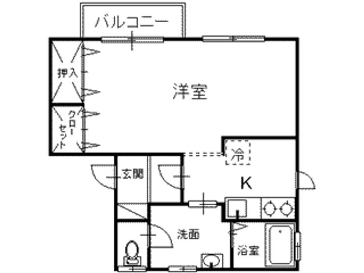 サニーハイツヤサワBの間取り