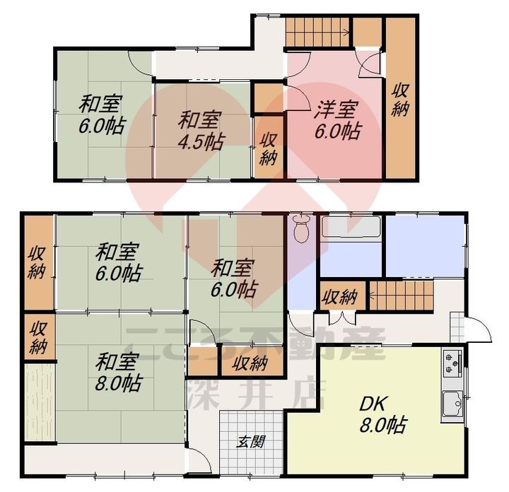 大阪府堺市中区福田(一戸建)の賃貸物件の間取り