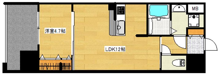 グランデール中広の間取り