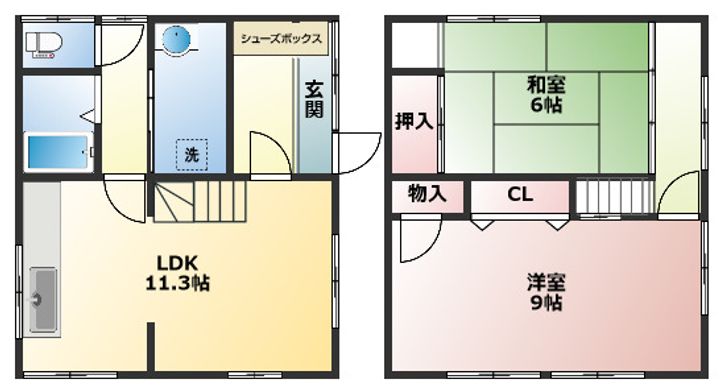 高知県高知市西町(一戸建)の賃貸物件の間取り