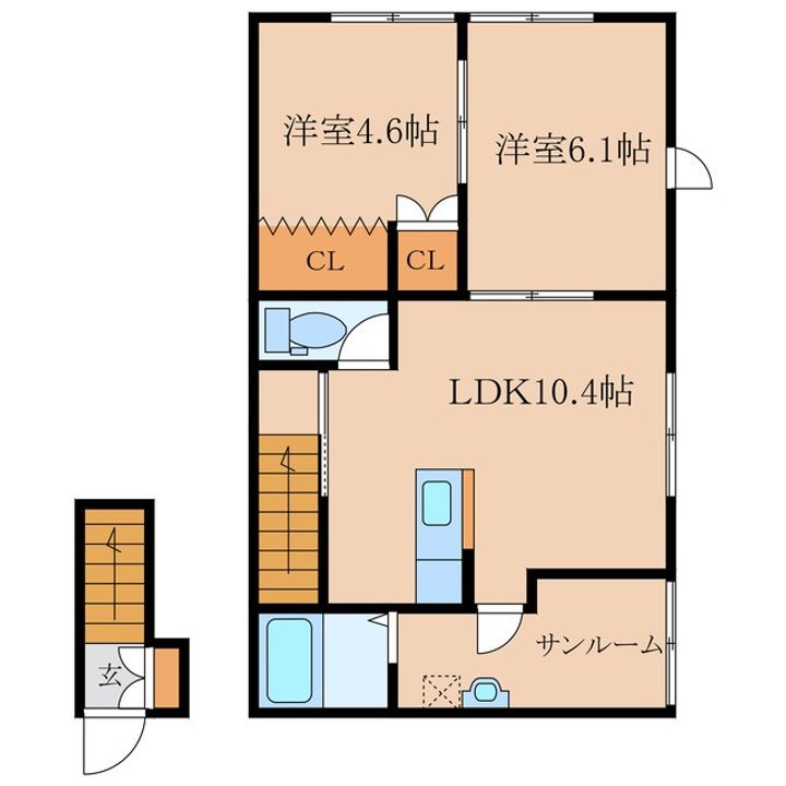 キャンバス B棟の間取り