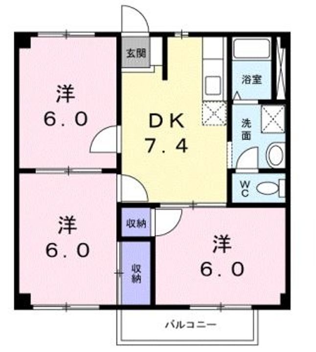 岡山県倉敷市北畝3(アパート)の賃貸物件の間取り