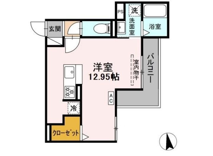 静岡県浜松市中央区城北2(アパート)の賃貸物件の間取り