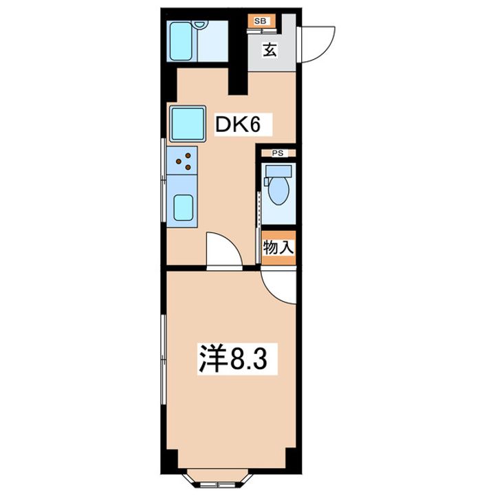 福島県郡山市島1(マンション)の賃貸物件の間取り