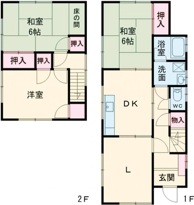 山口県岩国市牛野谷町3(一戸建)の賃貸物件の間取り