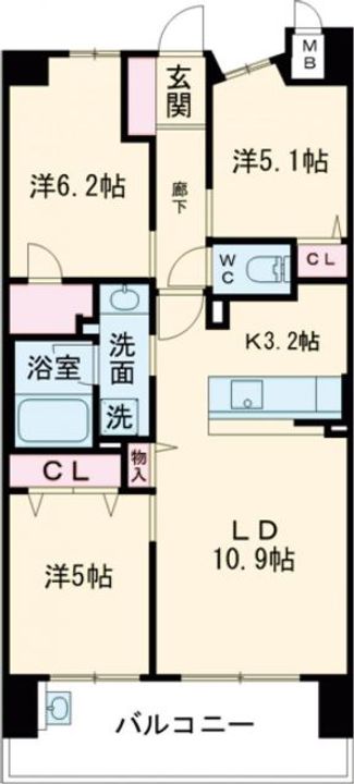 アルファステイツ高天の間取り