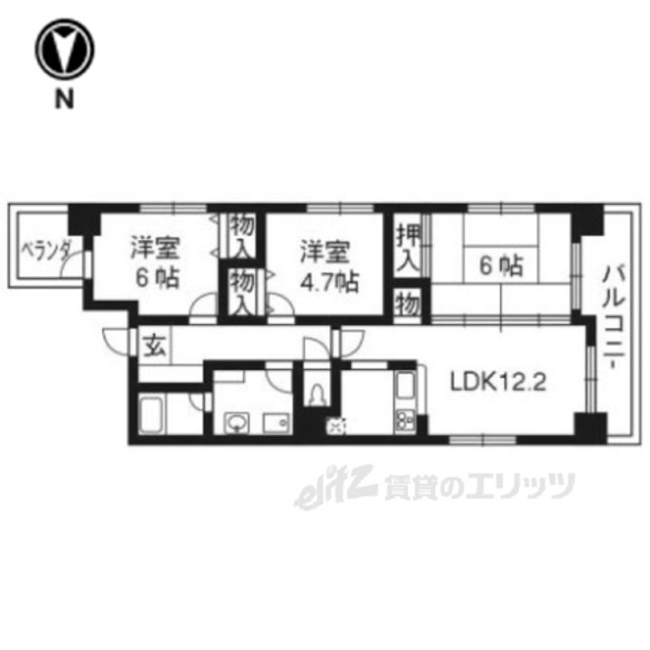 コムクオーレの間取り